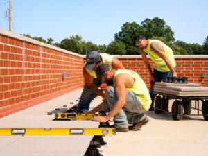 three construction workers