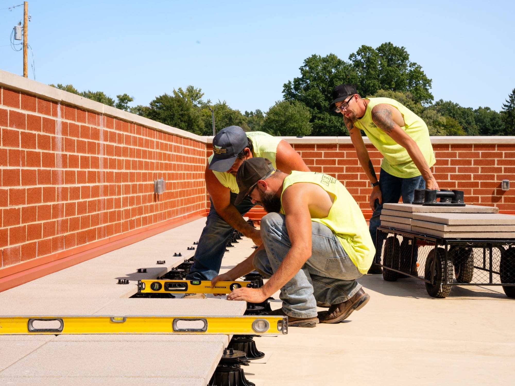 three construction workers